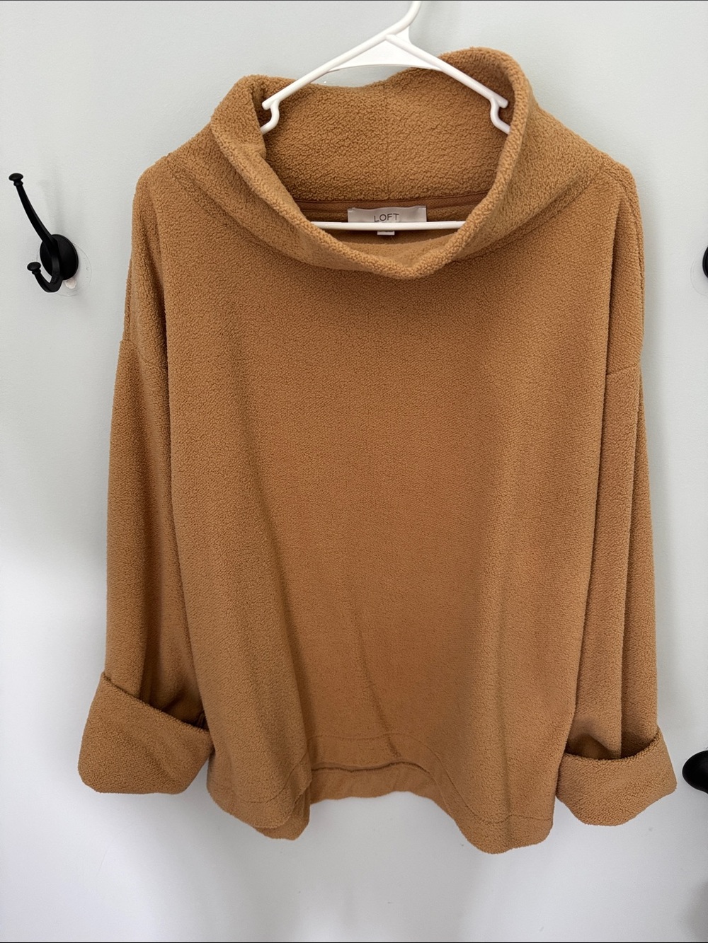 NWT LOFT Camel Cozy Cowl Neck Pullover Sweater - Picture 1 of 3
